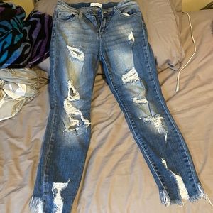 Cute ripped jeans; size 3; $15